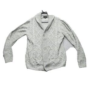 Gray Carbon Cardigan Sweater Size Large